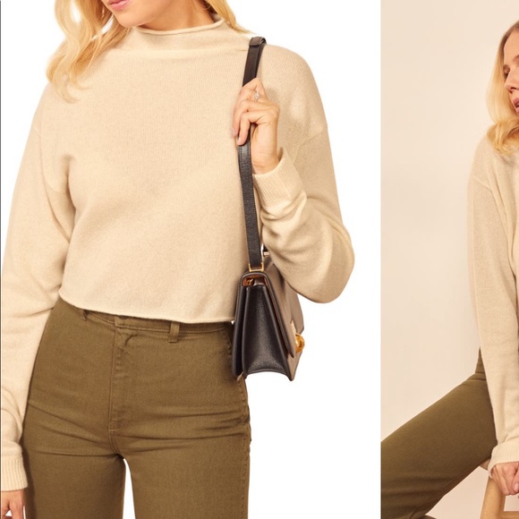 REFORMATION Cashmere Crop Turtleneck - Picture 3 of 5